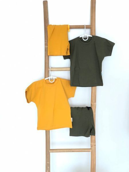Костюм футболка та шортики 104 см Гірчичний short_futbolka001_104 фото