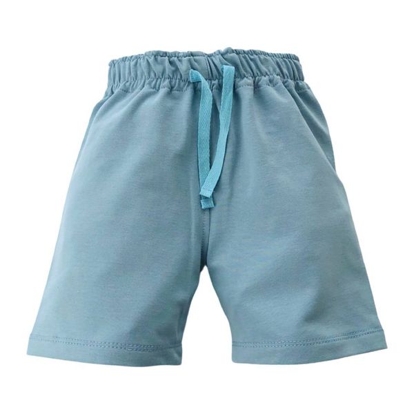 Трикотажні натуральні шорти від 1,5 до 6 років блакитні shorts001_104 фото